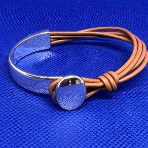 Metal & Leather Bracelet